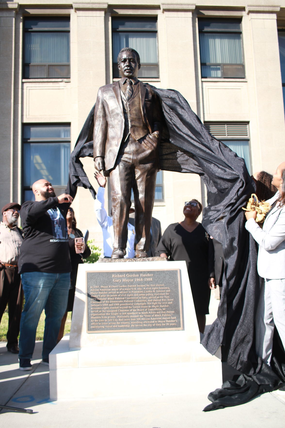 Hatcher statue unveiling